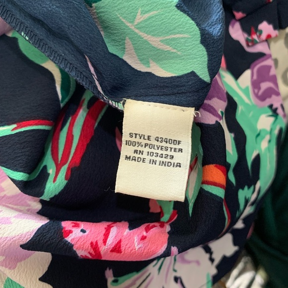 Caffe Marrakesh Floral Long Sleeve Button Mini Dress Size: L - Picture 4 of 4